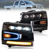 VLAND LED Headlights For 2007-2013 Chevrolet Silverado 1500 2500HD 3500HD